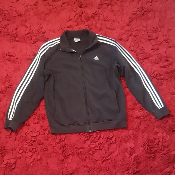 adidas black and white striped jacket